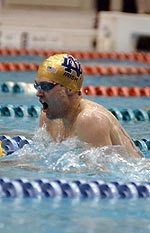 Senior Tim Kegelman captured two individual and one relay win for the Irish on Sunday.