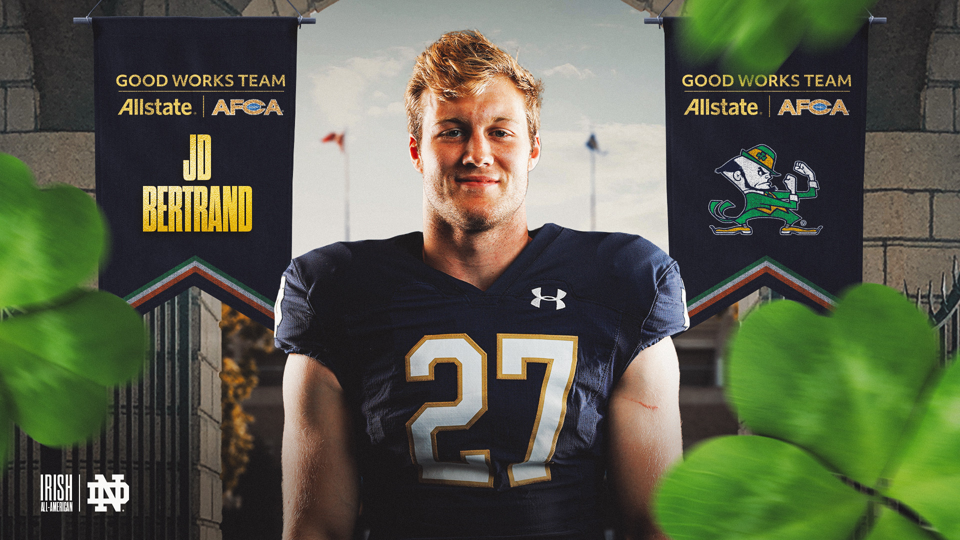 Bertrand Earns Allstate AFCA Good Works Team Honors Bertrand Earns Allstate AFCA Good Works Team Honors