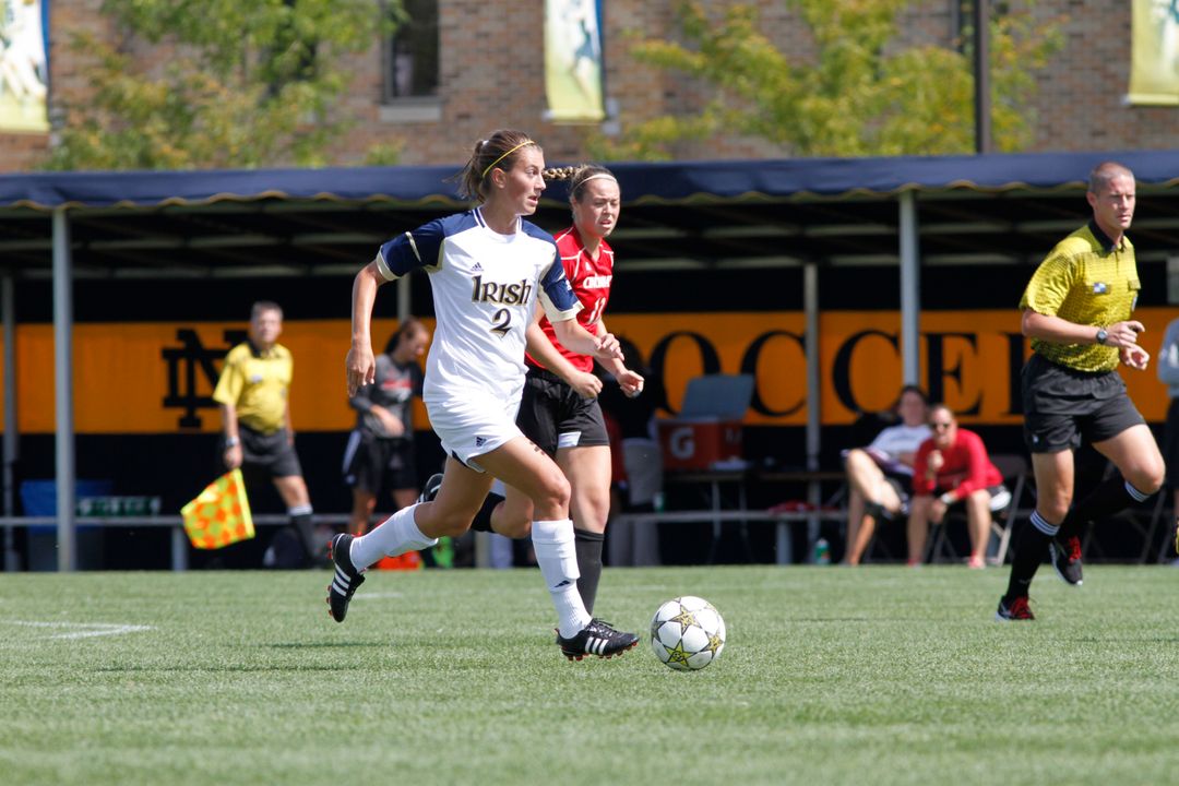One of only four seniors on the 2013 Notre Dame roster, midfielder Mandy Laddish was voted a team captain for the second year in a row, joining classmate Elizabeth Tucker and sophomore defender Katie Naughton in wearing the Fighting Irish captain's armband this season.