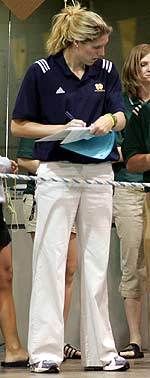Carrie Nixon extended Notre Dame's consecutive BIG EAST Conference title winning streak to 12 during her tenure as Irish head coach.