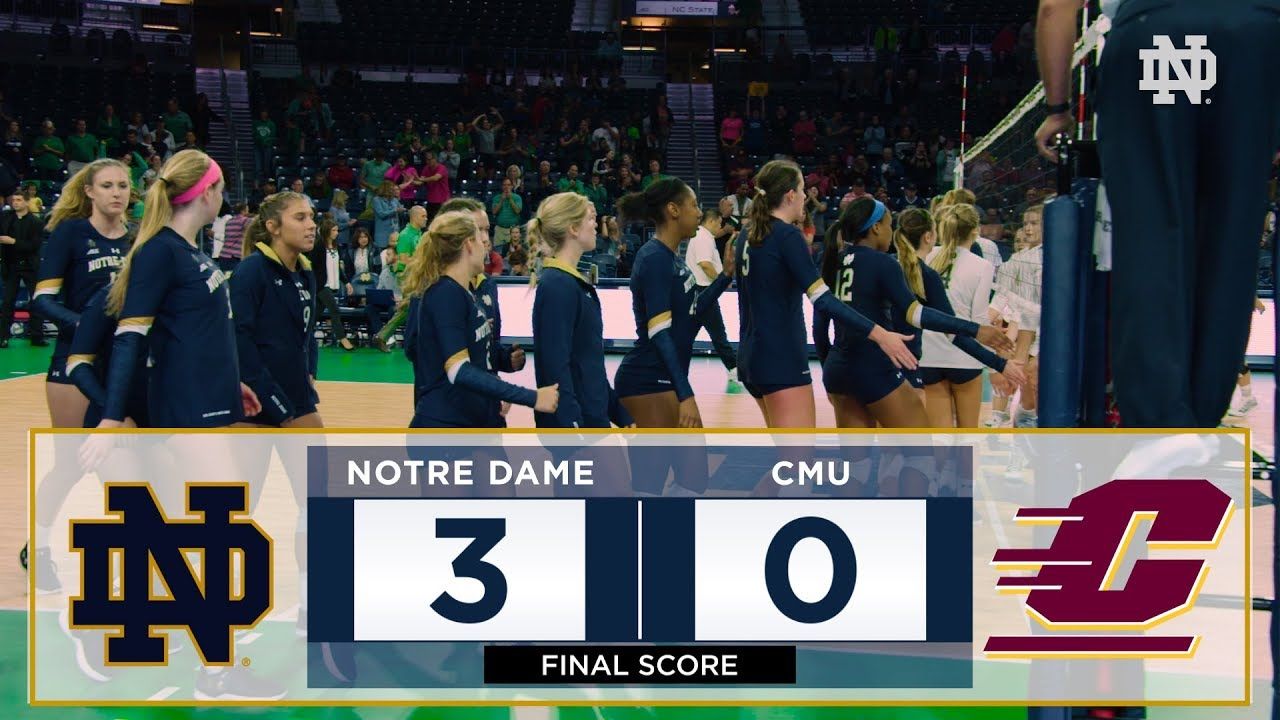 Notre Dame Volleyball Highlights vs. Central Michigan