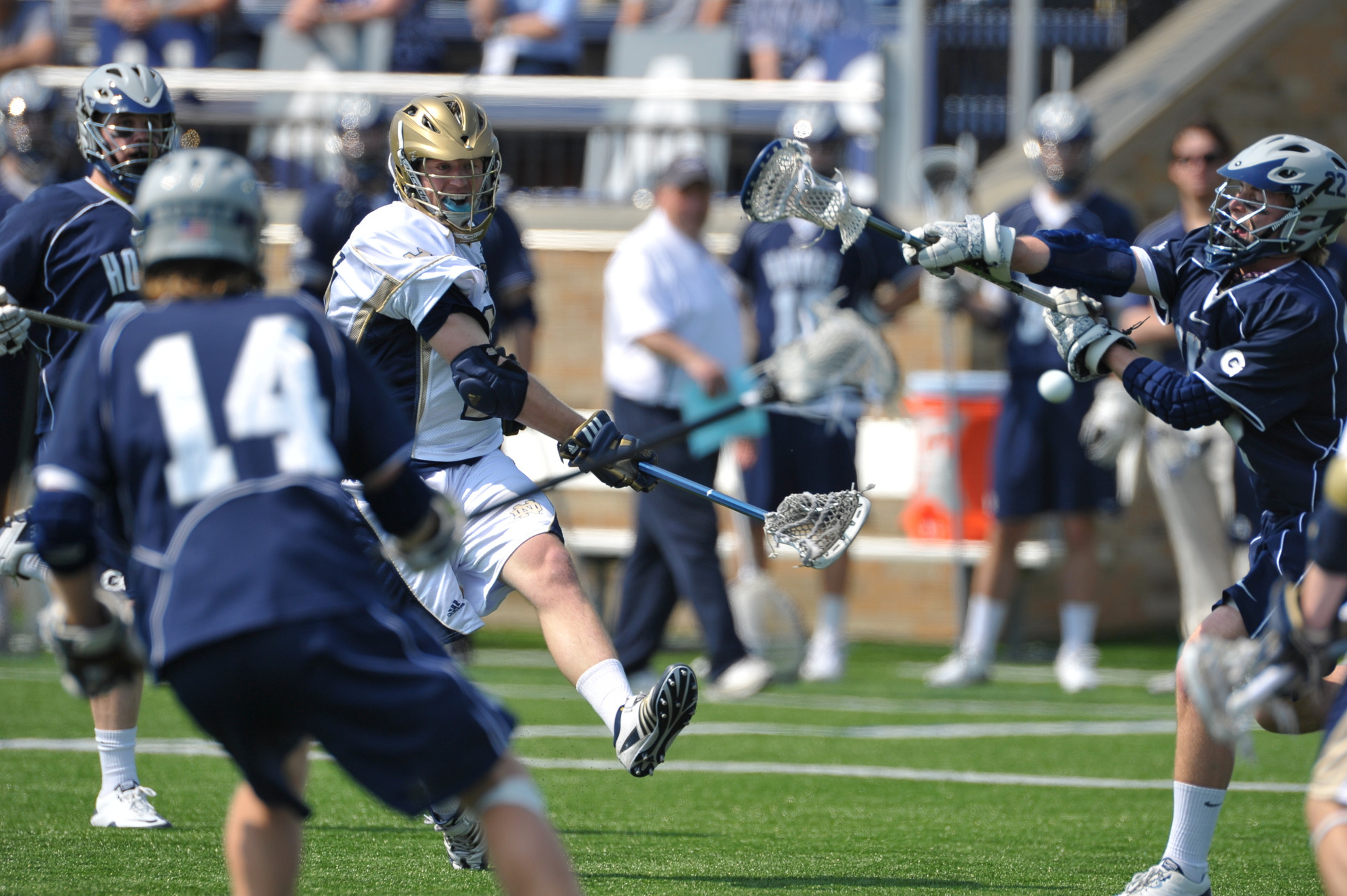 #6 Notre Dame Captures 8-7 Victory At Ohio State Junior long-stick midfielder Tyler Andersen scored his first career goal in the Irish victory.