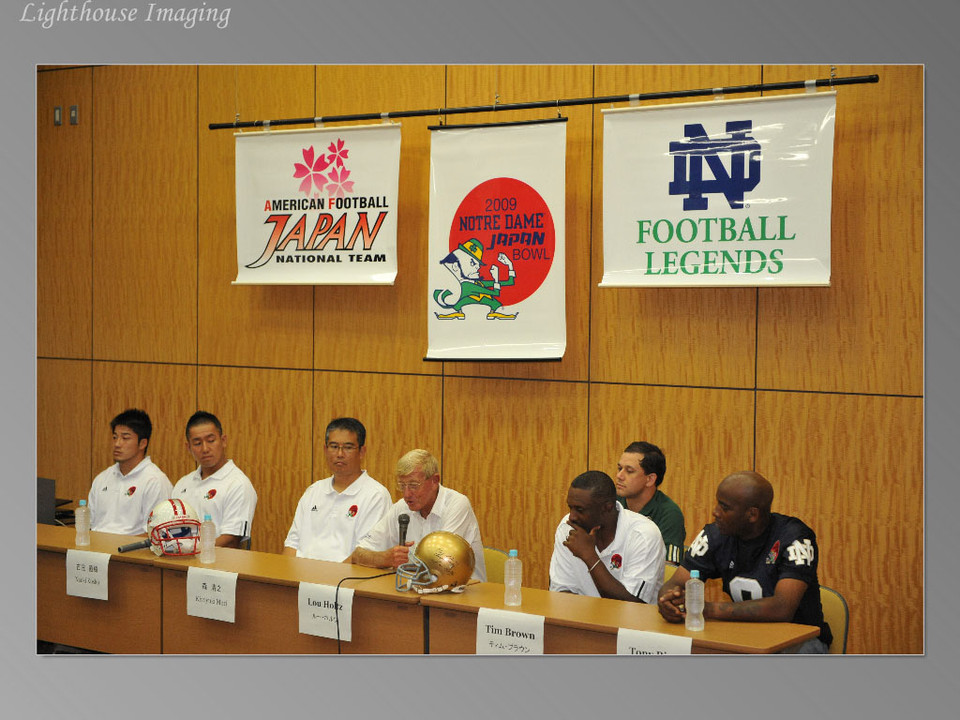 Coach Holtz and the team captains were busy making media appearances.