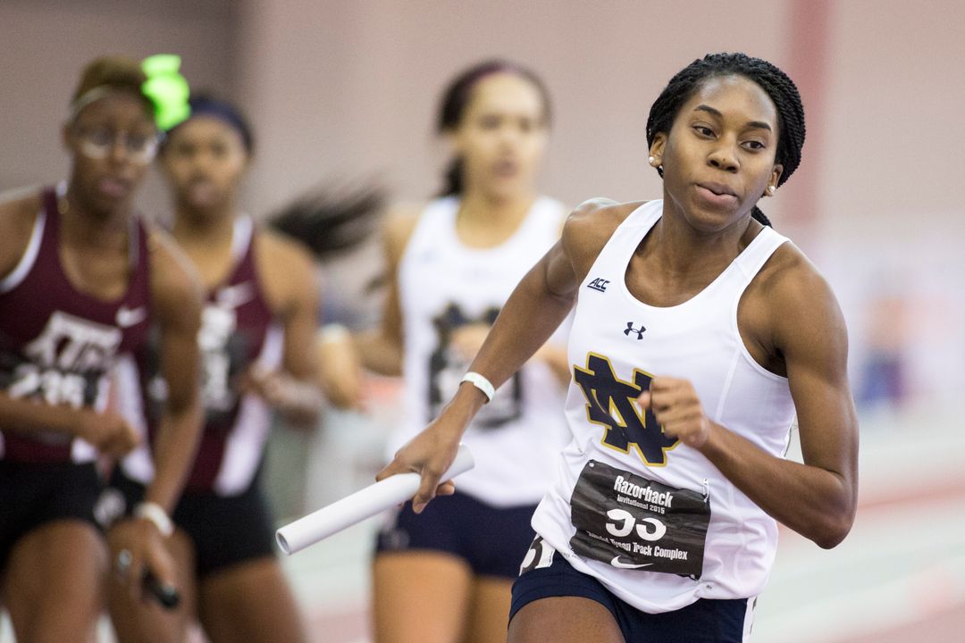 Margaret Bamgbose helped the 4x400 relay run a season best time Saturday.