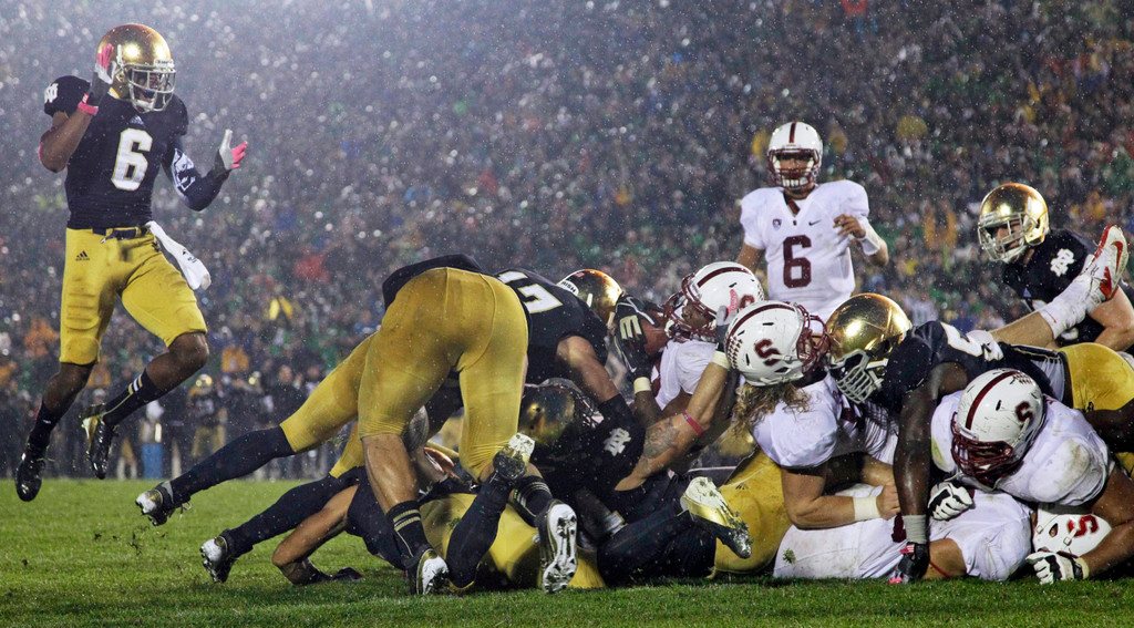 Defense, #7 Irish Stop #17 Stanford, 20-13 in OT (AP)