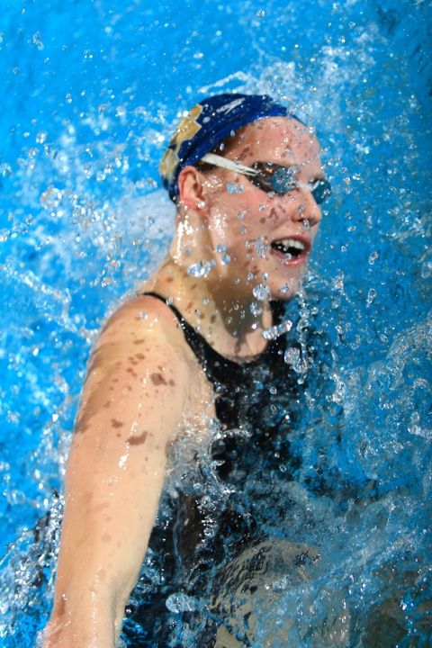 Sophomore Emma Reaney became the ninth fastest performer in 200 yard breaststroke history