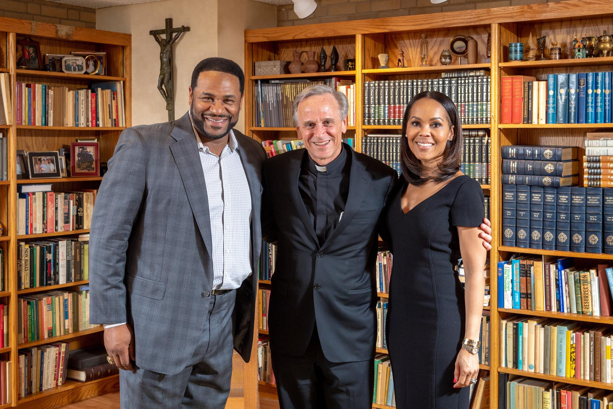 Bettis and Faine Make $1.5 Million Scholarship Gifts to Notre Dame Bettis FamilyBettis Family with Fr. Jenkins with Fr. Jenkins