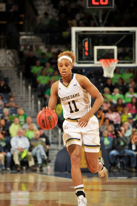 Notre Dame freshman forward Brianna Turner was named the Atlantic Coast Conference Freshman of the Week today after posting game highs of 29 points, nine rebounds and three blocks in her college debut on Nov. 14 against UMass Lowell.