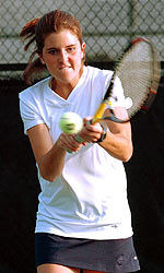 Irish Go 10-1 On Day Two Of Midwest Blast Senior Liz Donohue - who is playing in her first tournament of the fall due to injury - earned her first victory of the season.