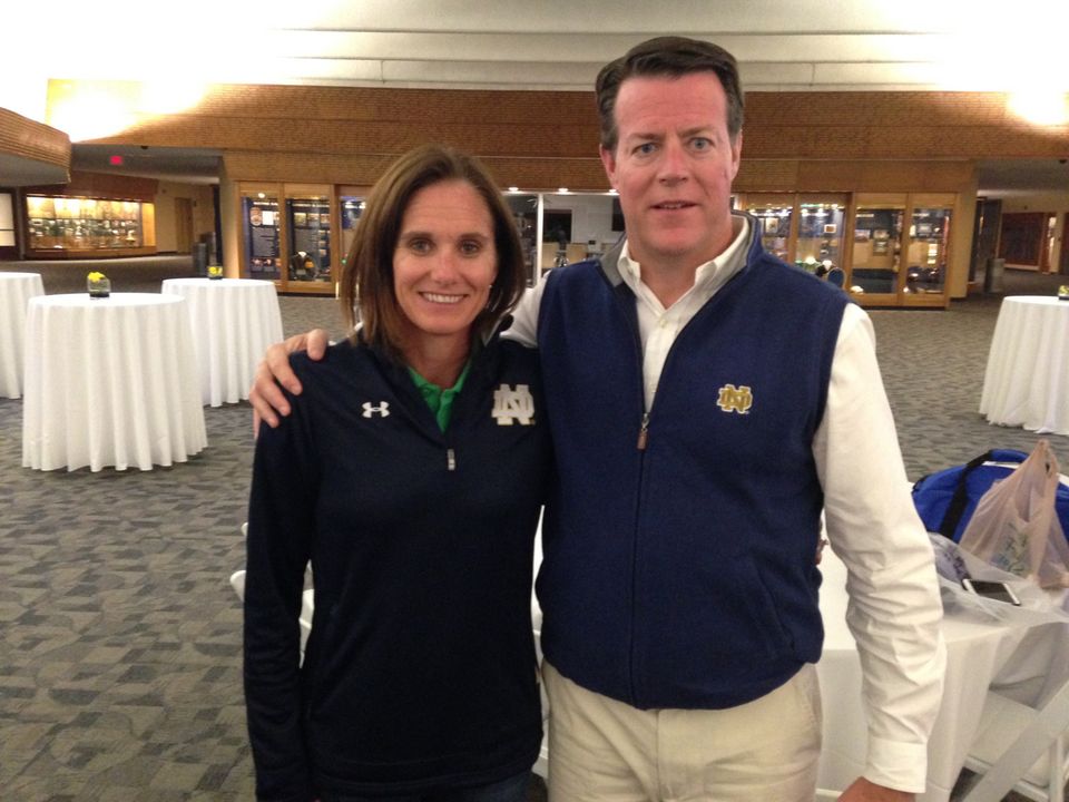 On Saturday, the title of Monogram Club president shifted from Haley Scott DeMaria ('95, swimming) to Kevin O'Connor ('89, lacrosse).