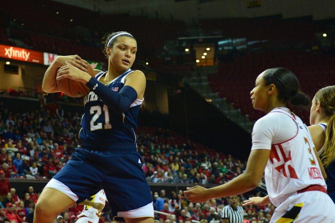 Kayla McBride scored a game-high 18 points for the Irish in a 74-48 win over Virginia Tech on Thursday night.
