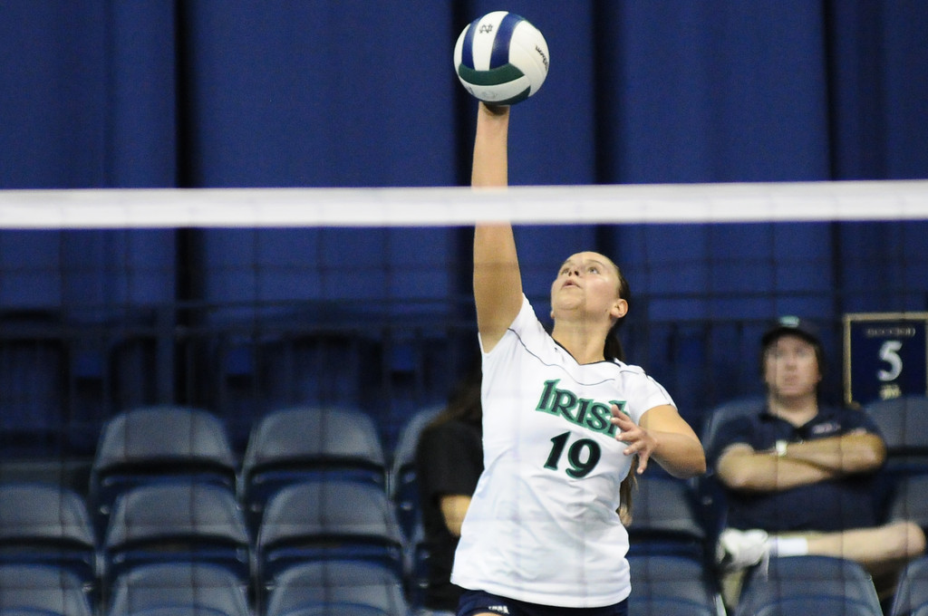 Notre Dame Volleyball vs. Kansas Notre Dame, Ind. (Purcell Pavilion) W, 3-1