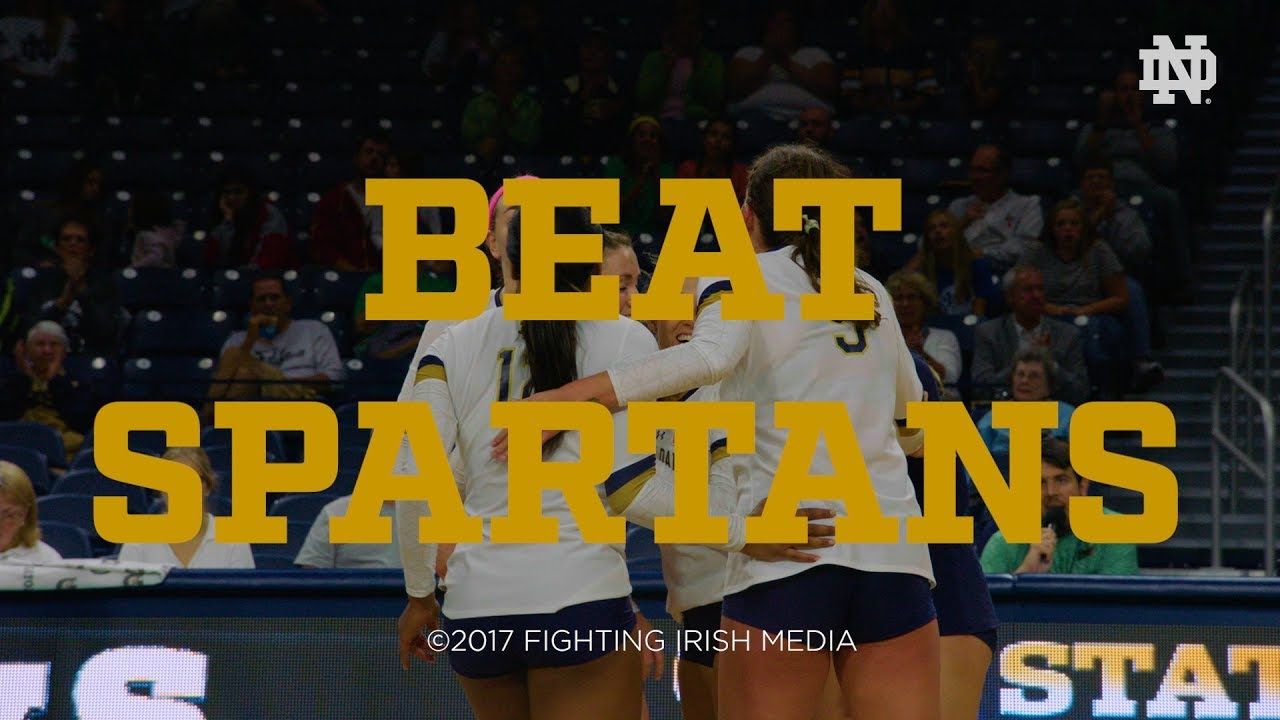 Notre Dame Volleyball - Go Irish, Beat Spartans