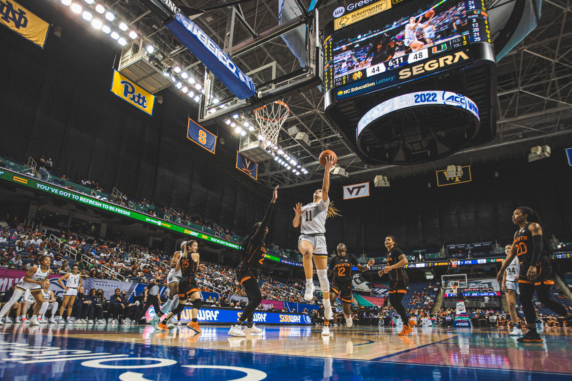 #20 Irish Rally Falls Short in 57-54 Loss to Miami #20 Irish Rally Falls Short in 57-54 Loss to Miami
