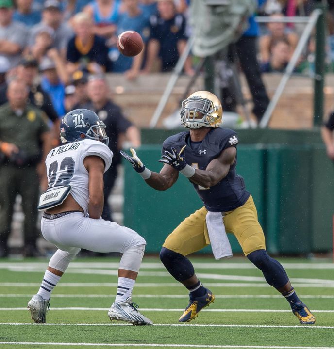 Greg Bryant had three of Notre Dame's five punt returns against Rice.