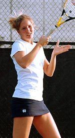 Senior captain Sarah Jane Connelly won in singles and doubles, providing the match-clinching victory at No. 5 singles.