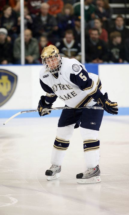 Former Irish defenseman Teddy Ruth is one of 15 former Notre Dame hockey players that will be attending the first-ever Notre Dame Pro Hockey camp from August 27 to August 30 at the Compton Family Ice Arena