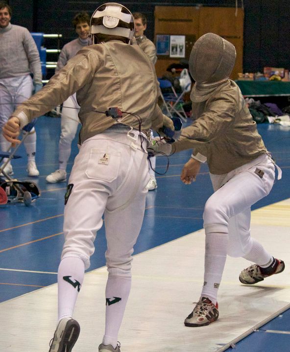 Kevin Hassett finished with a 9-6 dual record and a +11 indicator in men's sabre on day one of the NCAA Championship Thursday