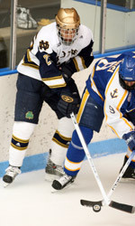 Irish Blank Army 3-0 To Improve To 4-1-0 Sophomore center Christian Hanson is one of three Notre Dame players with ties to the Pittsburgh area. The Irish face Robert Morris at Mellon Arena on Jan. 5 at 8:05 p.m.