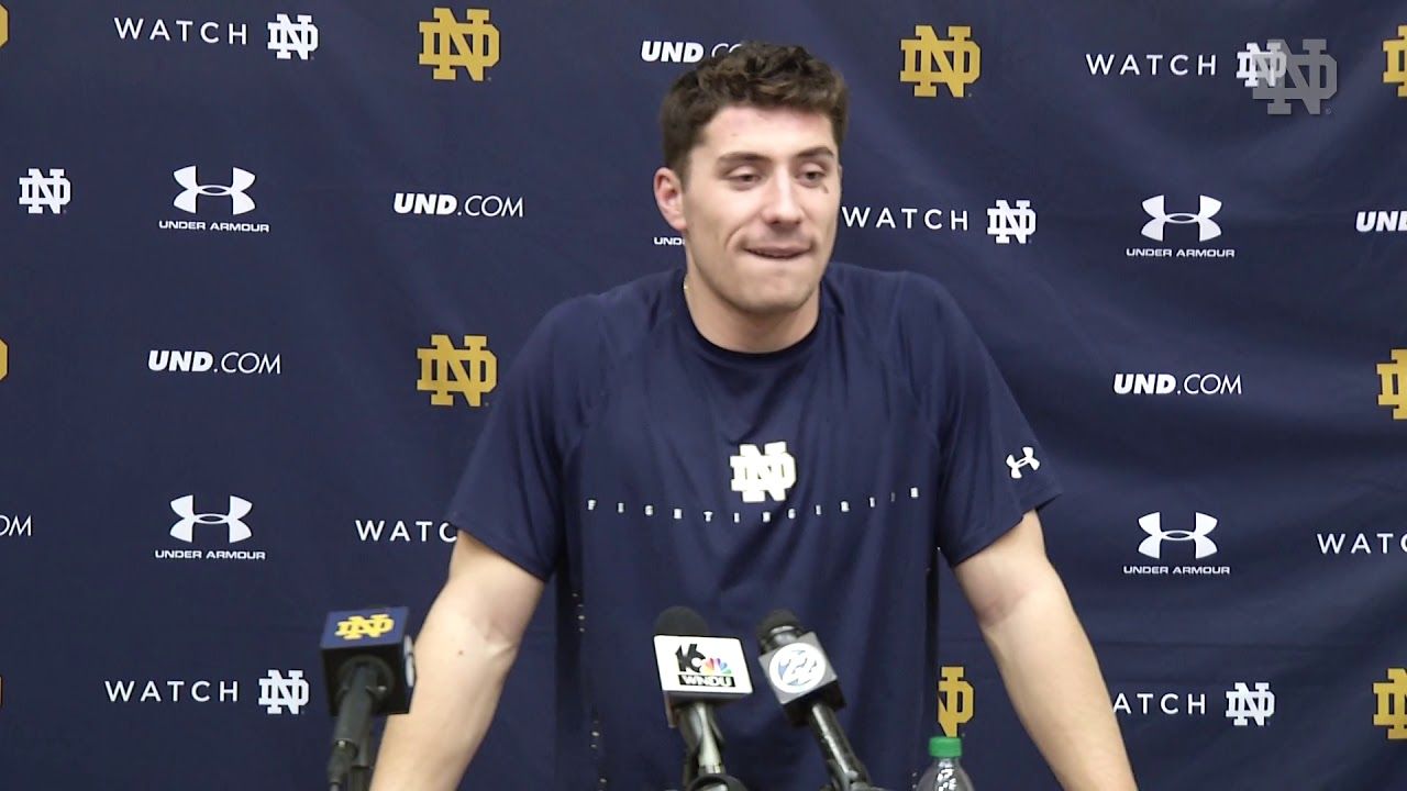 @NDFootball | Ian Book Press Conference vs. Spring Practice (2019)