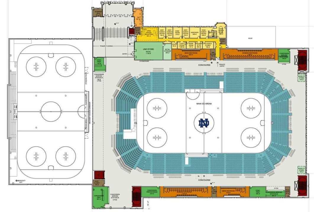 Compton Family Ice Arena Architectural Renderings - Main Concourse