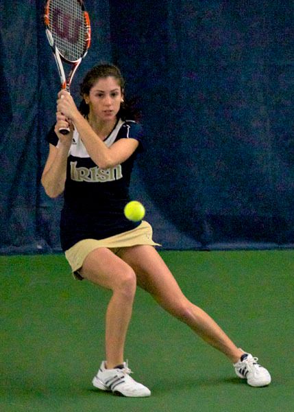 Shannon Mathews enters weekend action with a perfect 5-0 mark at No. 2 singles.
