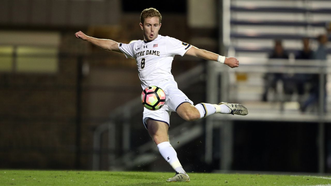 Jon Gallagher connected on his team-high sixth assist of the season on Friday night at Duke