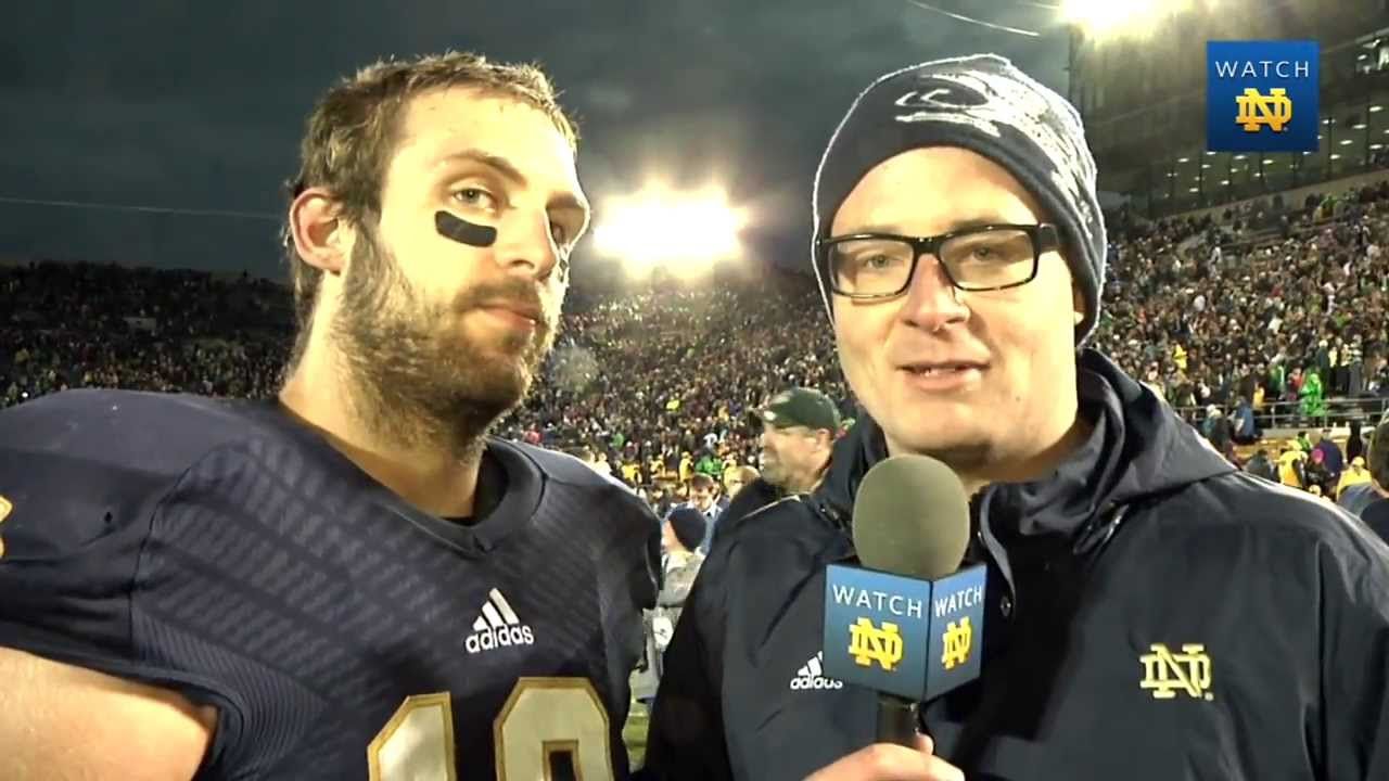 Ben Koyack On-Field Interview - Notre Dame Football