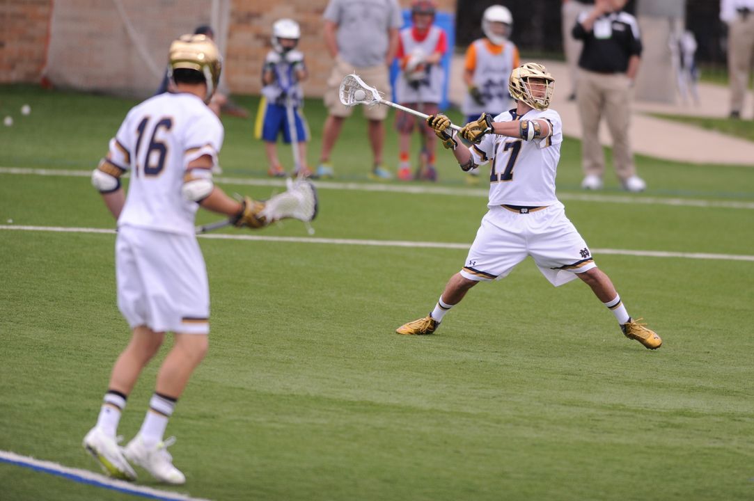 Senior midfielder Will Corrigan scored two goals on Saturday in the victory over Towson.