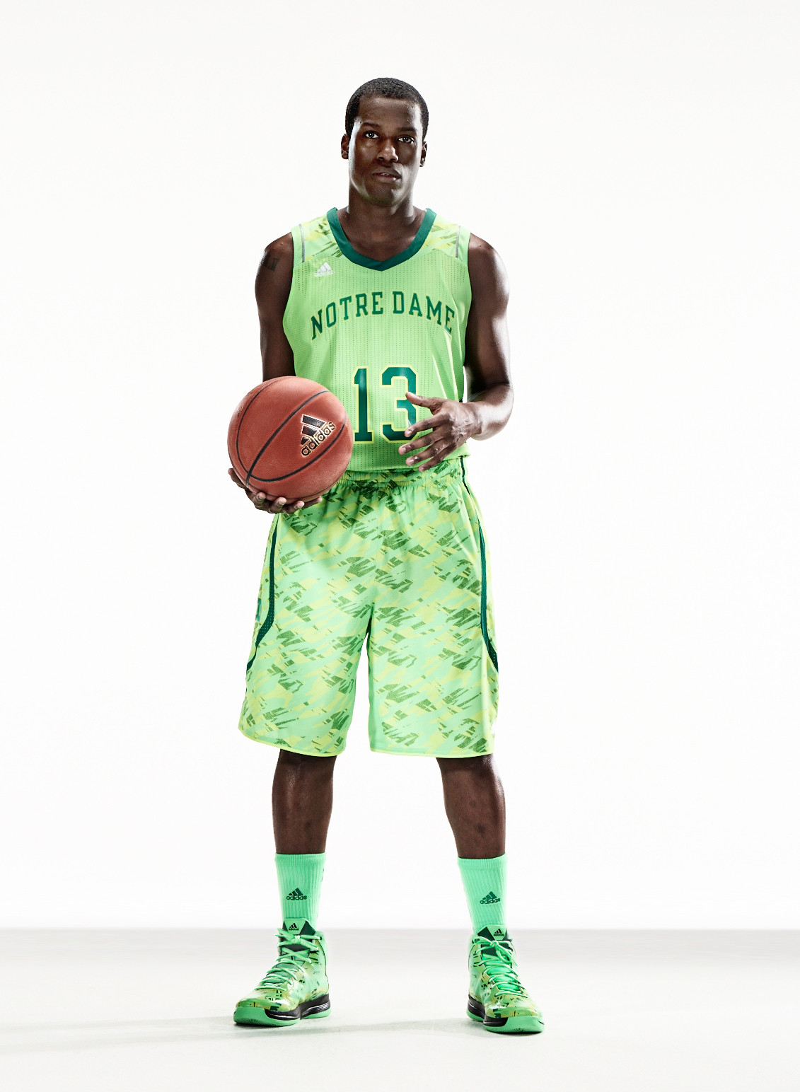 adidas Unveils New Uniform For Notre Dame Basketball Teams The Notre Dame men's basketball team will make their first appearance in these new adidas uniforms at the 2013 BIG EAST Conference Championship March 12-16 in New York City.