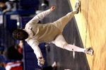 Junior Jekub Jedrkowiak - considered among the leading candidates to win the 2007 NCAA men's foil title - will face two other top foilists at the NYU Duals, when he takes on Columbia's Scott Sugimoto and Henry Kennard of St.  John's (photo by Pete LaFleur).
