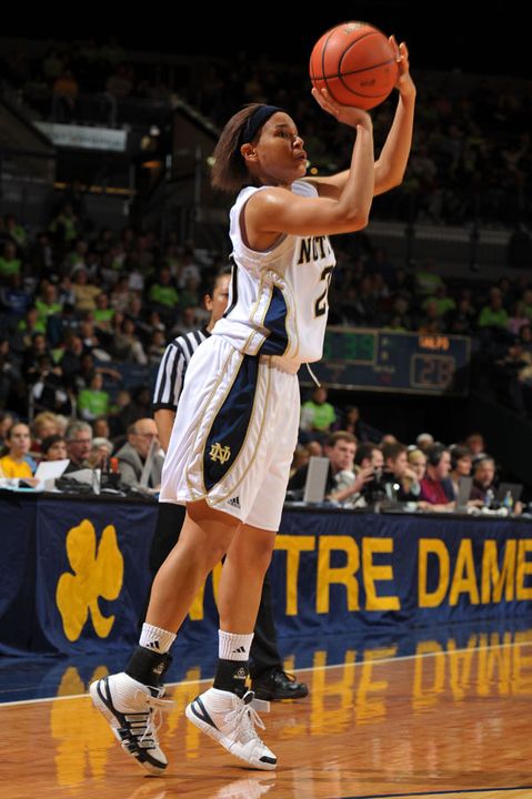 Senior guard/tri-captain Ashley Barlow posted the best-ever finish by a Fighting Irish player at the College Three-Point Championships, finishing second at this year's event which was held Thursday night at the Indiana Convention Center in her hometown of Indianapolis.