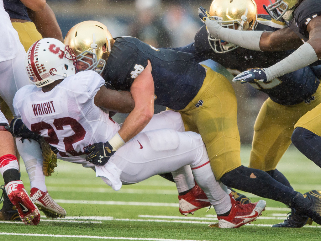 #9/8 Notre Dame 17, #14/13 Stanford 14 (USATSI)