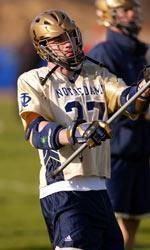 Sophomore defenseman J.R. Stahl and the Irish will be in a battle between the only two Division I men's lacrosse teams in Indiana.