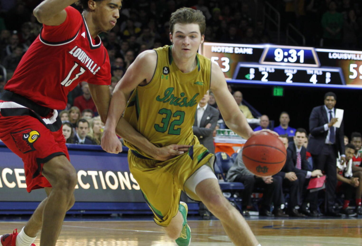 Notre Dame Knocks Off #13 Louisville, 71-66 Notre Dame Knocks Off #13 Louisville, 71-66