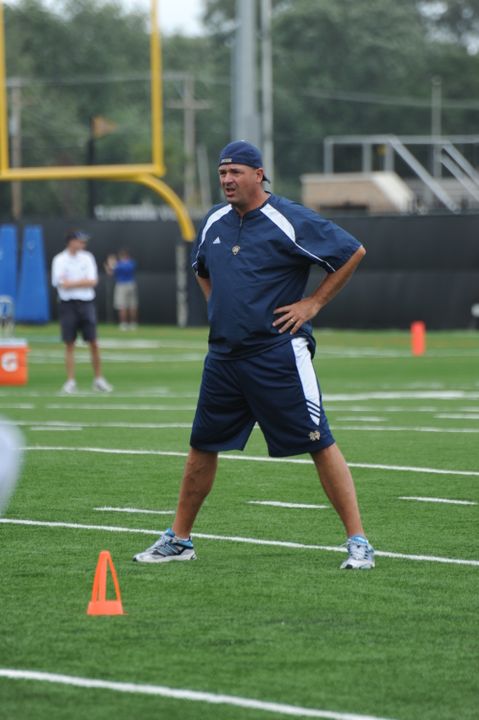 Notre Dame offensive coordinator/wide receivers coach Mike Denbrock.