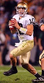 Junior QB Brady Quinn was named the Cingular/ABC Sports All-American Player of the Week twice in 2005.