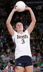 Senior Kelly Burrell and the Irish made a good deal of AVCA poll history in 2005.