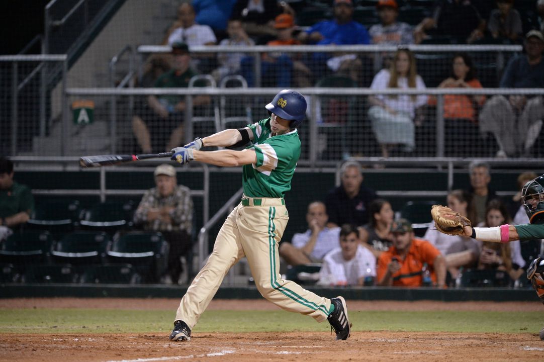 Junior Robert Youngdahl is coming off a 4-for-5 day Sunday afternoon as he had two doubles, a homer, three RBI and two runs scored in helping the Irish to an 11-3 win over then-No. 22 Clemson.