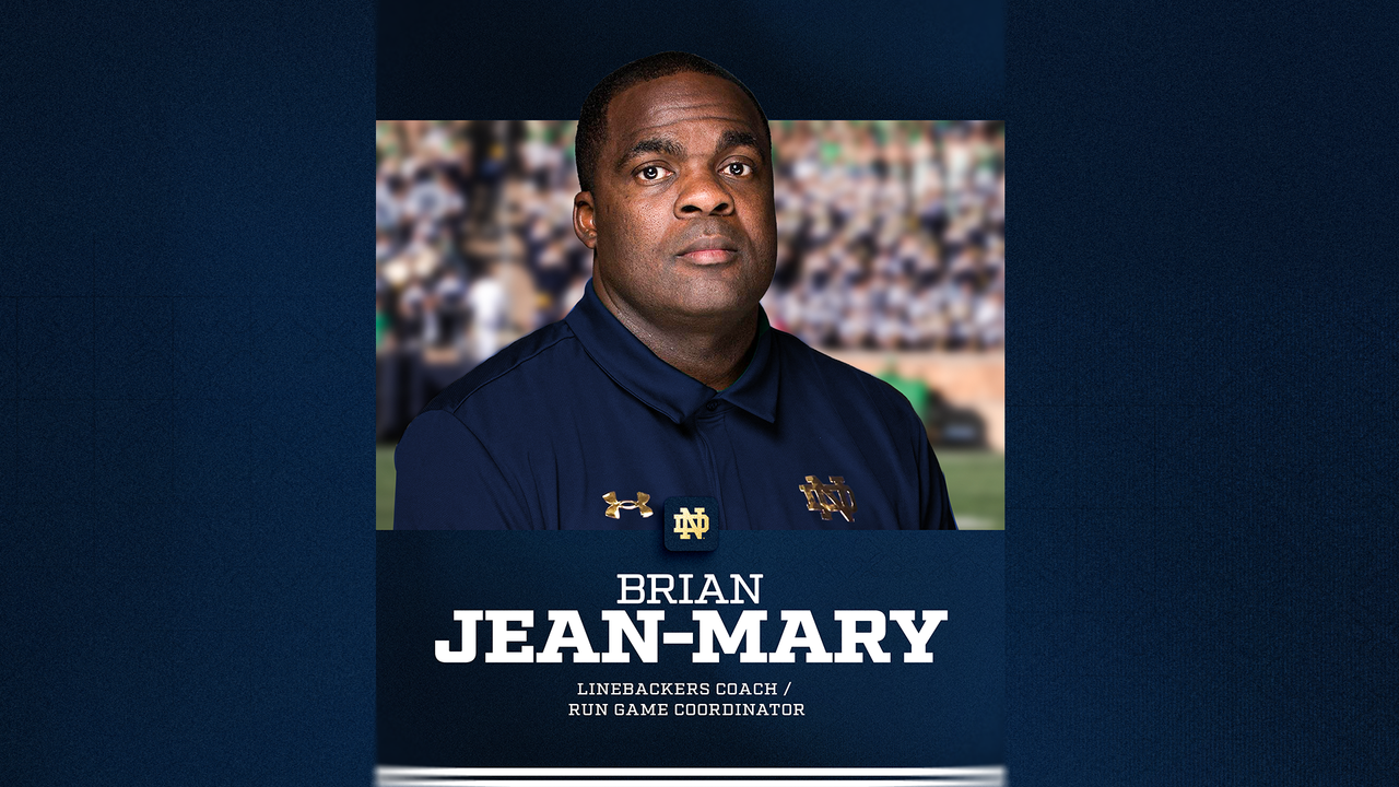 Notre Dame Announces Brian Jean-Mary as Linebackers Coach, Run Game Coordinator Notre Dame Announces Brian Jean-Mary as Linebackers Coach, Run Game Coordinator
