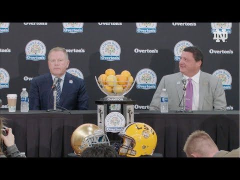 @NDFootball Brian Kelly & LSU Football Ed Orgeron Press Conference - Citrus Bowl (12.31.17)