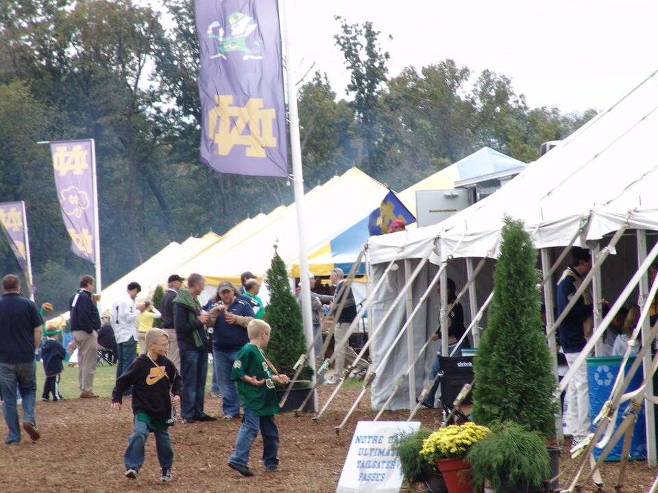 Join Notre Dame fans from all over the world at the Notre Dame Football Hospitality Village, Packages Available Now!