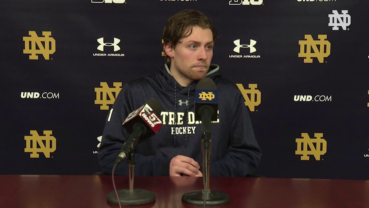 @NDHockey | Dylan St. Cyr Post-Game Press Conference vs. Wisconsin (2019)