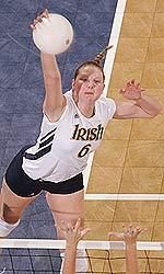 Senior OH Lauren Kelbley converted 75% of her attempts for kills against the Ramblers.