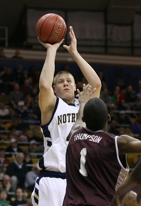 Luke Harangody and the Irish play USF for the second time this season.