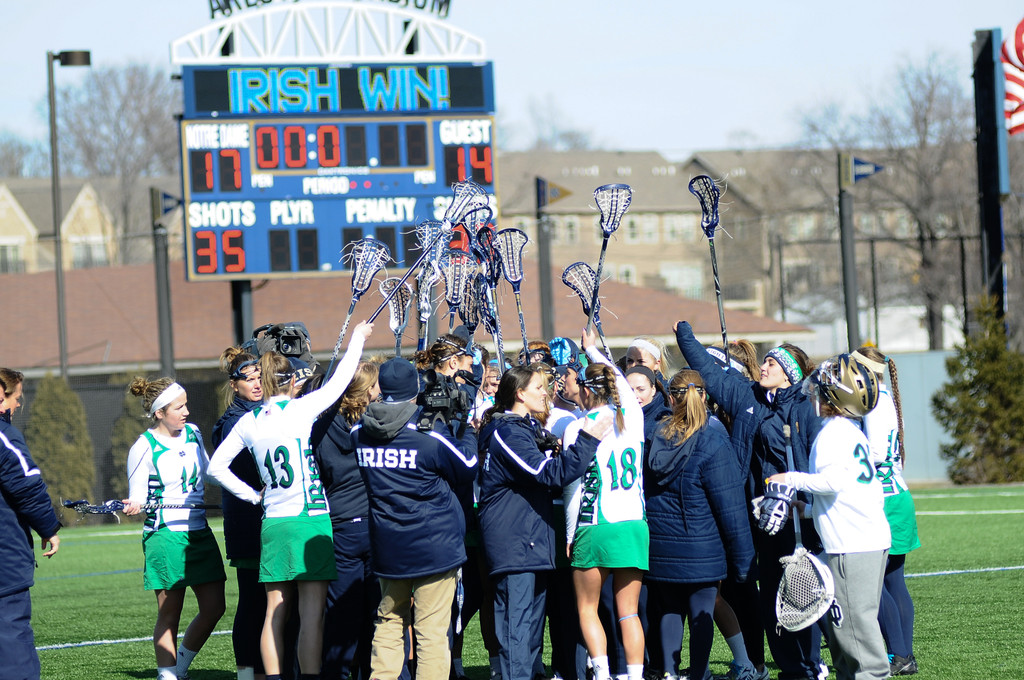 Notre Dame Women's Lacrosse vs Stanford on February 19, 2012