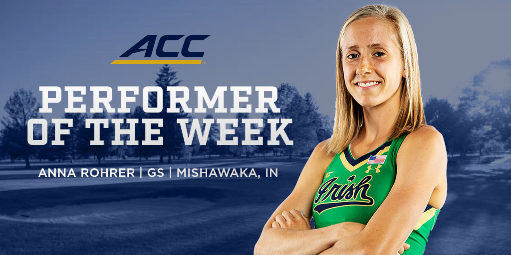 Rohrer Snags ACC Performer of the Week Accolades Rohrer Snags ACC Performer of the Week Accolades