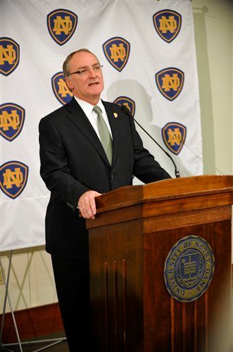 Notre Dame director of athletics Jack Swarbrick announced that head football coach Charlie Weis will not be retained today in the Guglielmino Athletics Complex.