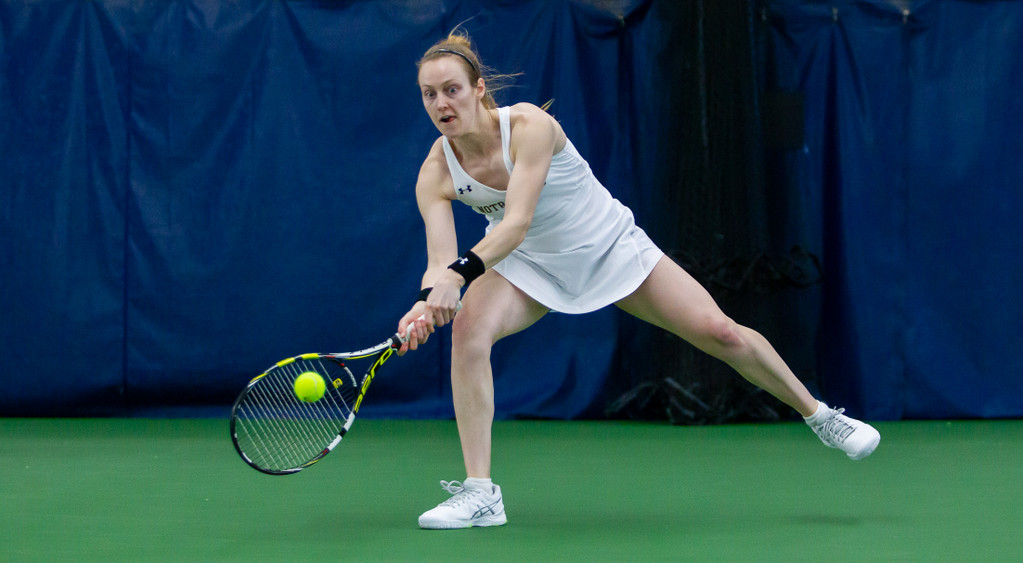 Brooke Broda during the ACC match between University of Notre Dame vs. University of Louisville at Eck Center on March 8, 2019 in South Bend, Indiana.