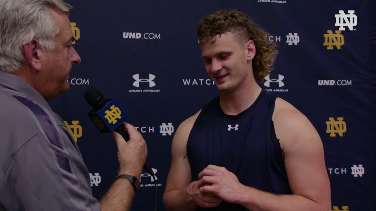 @NDFootball |Tyler Newsome Post Practice Interview Wake Forest Week (2018)